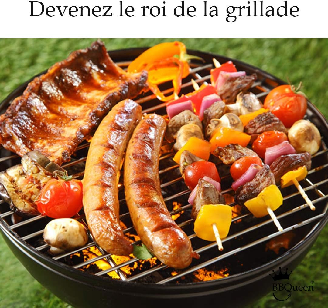 Pince Barbecue INOX à roulettes - 30cm - pour Cuisine, Barbecue et plancha - Qualité Professionnelle - Fabriqué en France - 5