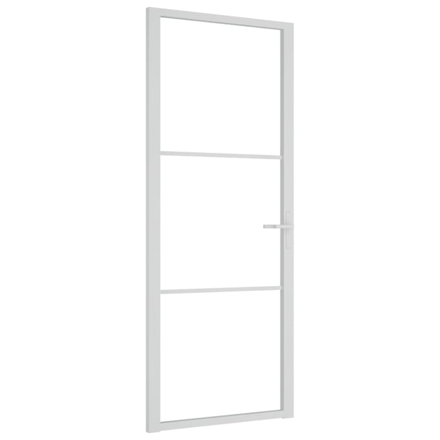 Porte intérieure | Porte d'entrée 83x201,5 cm Blanc Verre ESG et aluminium CFW707631