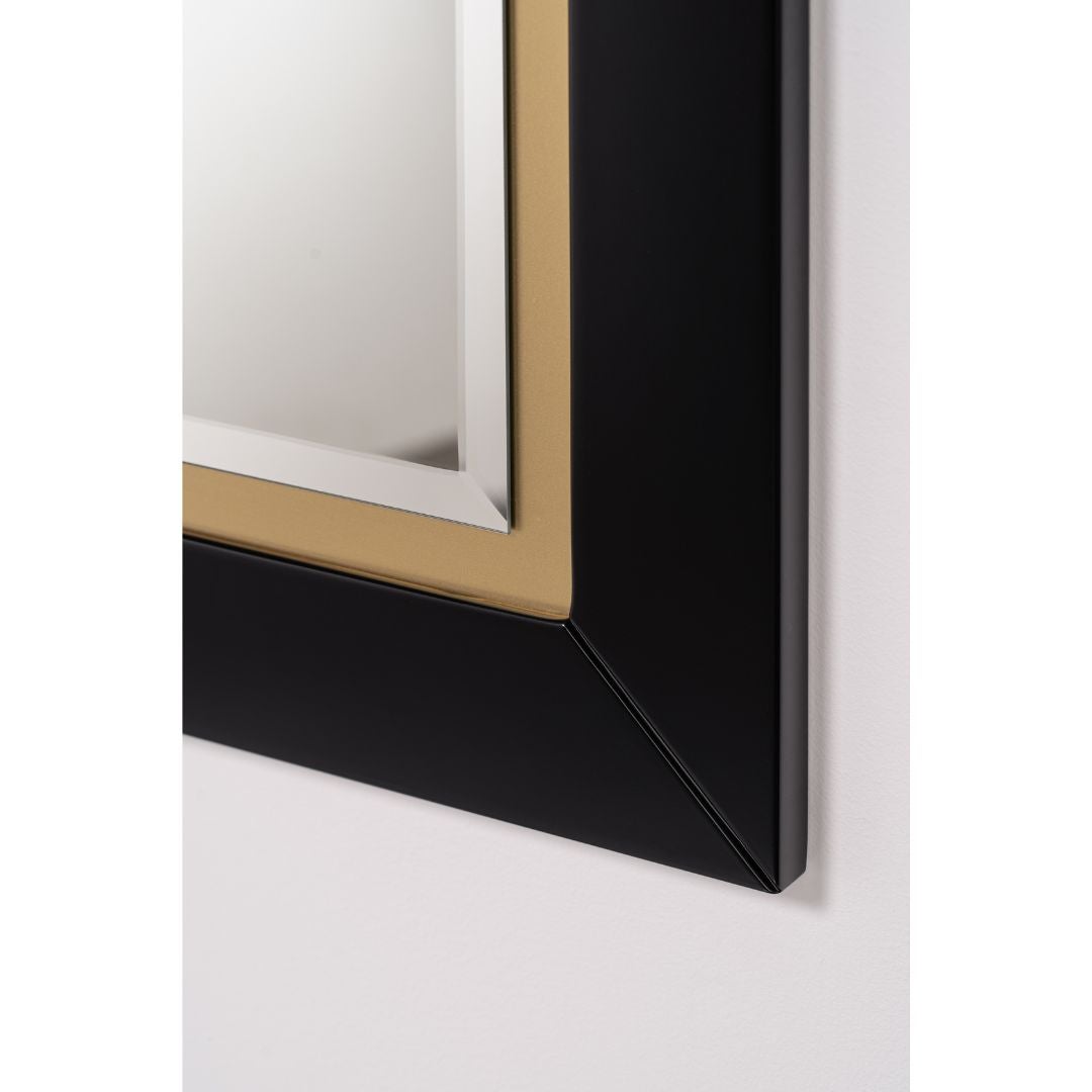Lustro łazienkowe CHIC 80x80 cm czarne półmat/złote - 4