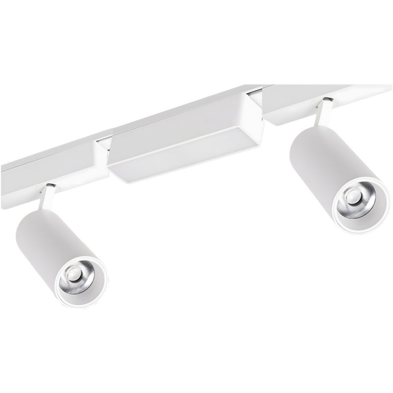 Zestaw oświetlenia szynowego LED Biały RUCHOMY system magnetyczny szyna 1m + 3 reflektory Lampa + SPOT 4000K - LEDHOFF