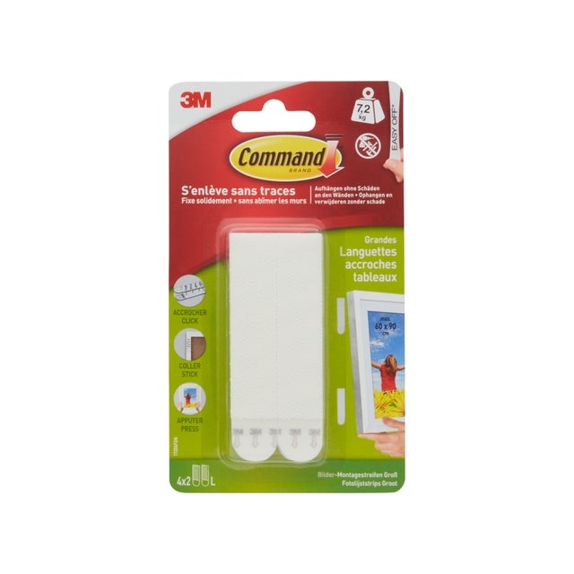 Juego de 8 pestañas adhesivas COMMAND deco boards, blanco - 3