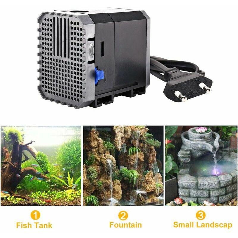 Pompe de Bassin, Pompe de Fontaine Submersible Ultra-Silencieuse de 10 W, Bassin à Poissons Filtrant, Pompe à Eau D'Aquarium, - Jardin Pompe de Bassin, Pompe de Fontaine Submersible Ultra-Silencieuse de 10 W, Bassin à Poissons Filtrant, Pompe à Eau D'Aquarium, - Jardin