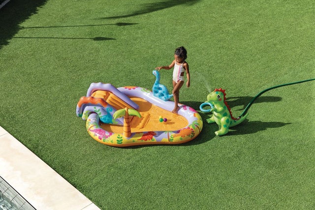 Toboggan De Piscine Gonflable Predolo – 200 X 80 X 85 Cm – Avec Pompe à Pied – PVC Résistant – Base Remplissable D’Eau – Intérieur/Extérieur