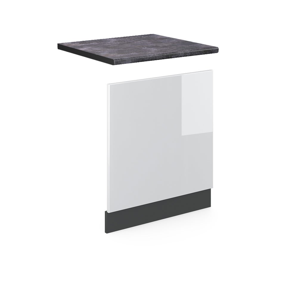 Vicco Panel przedni R-Line, Biały wysoki połysk, 60 cm , BP Antracyt