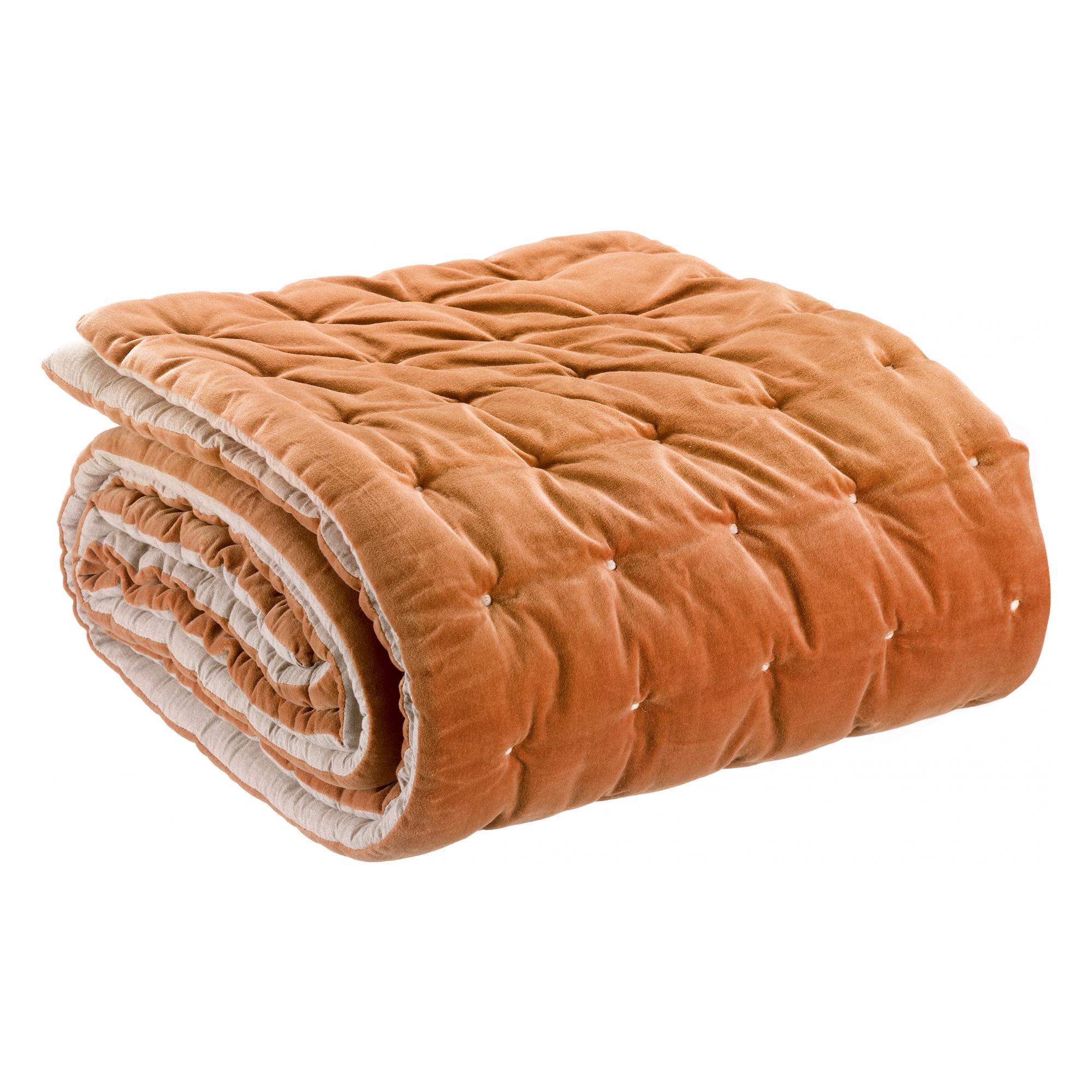 Plaid liso acabado capiton elise óxido 240 x 260 cm óxido 240 x 260 cm vivaraise