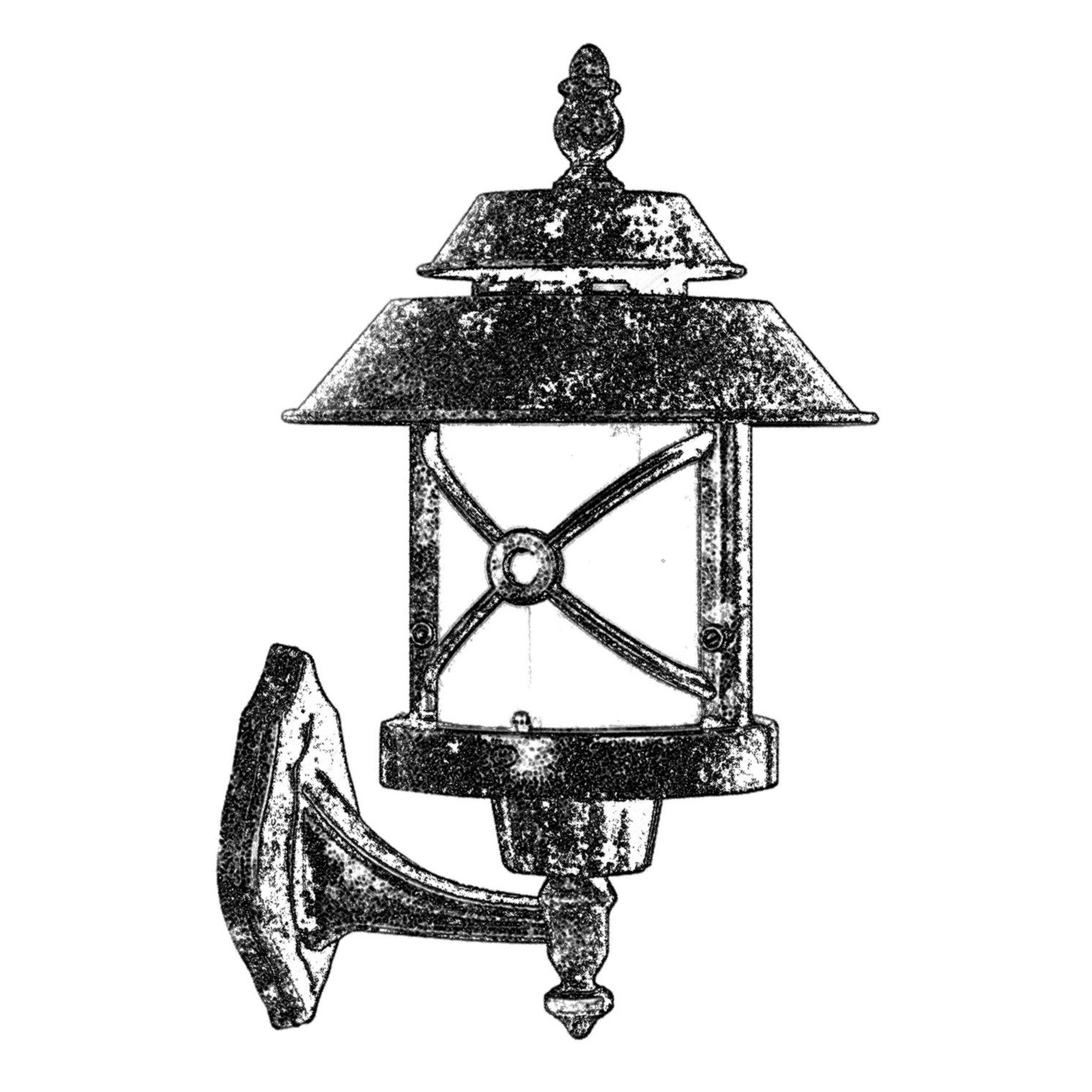 Applique da esterno, struttura in ABS, Colore marrone - 2