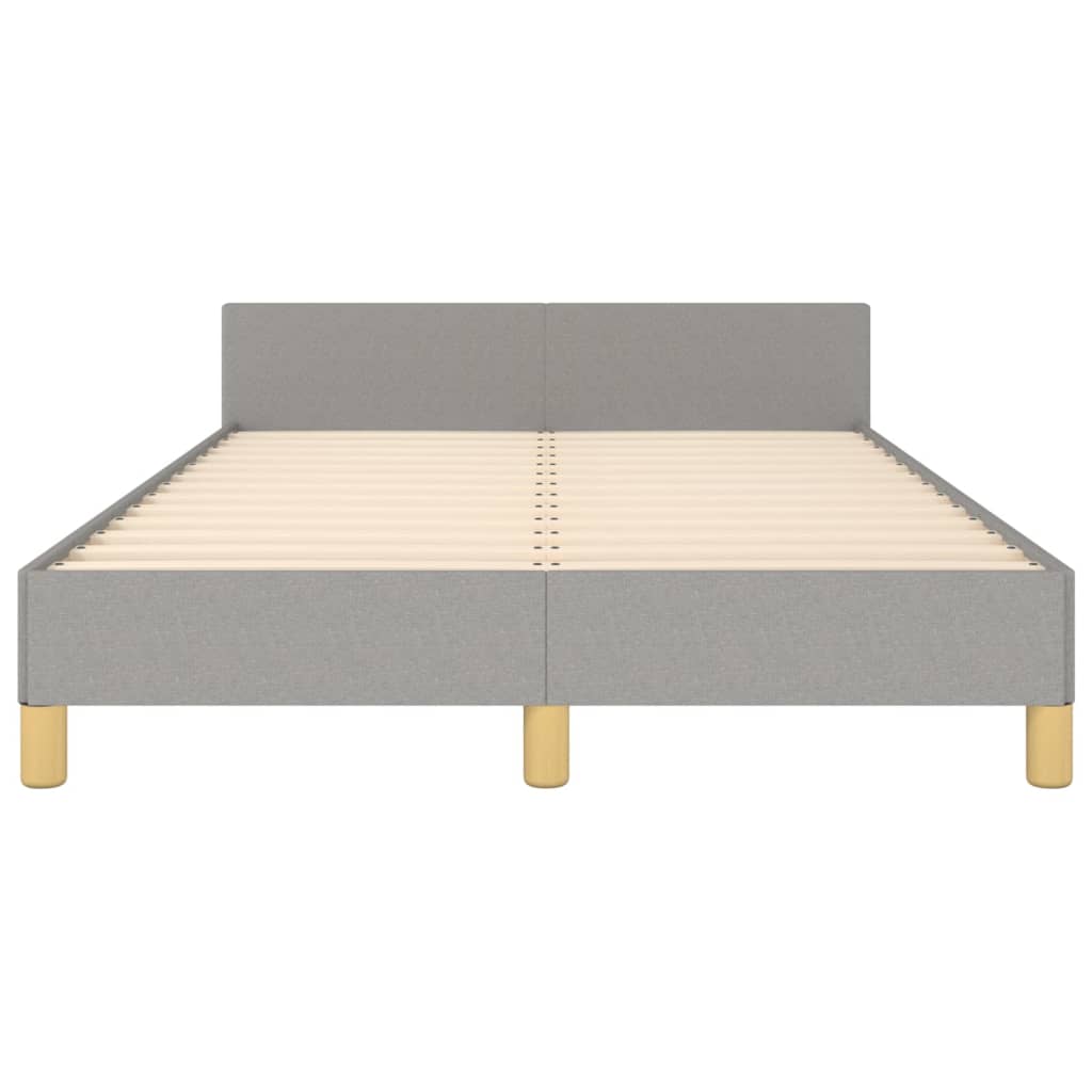 Cadre de lit sans matelas gris clair 120 x 200 cm tissu - 6