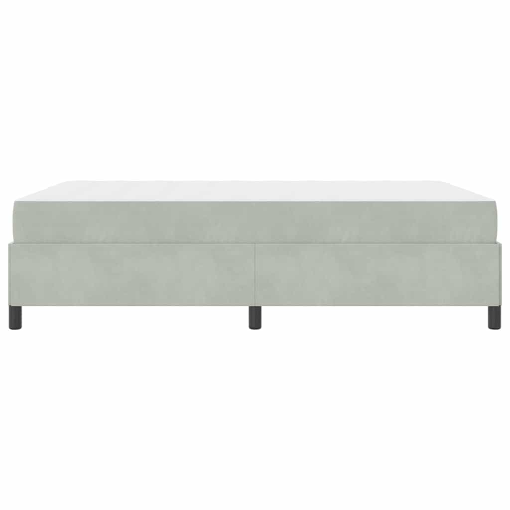 Cadre de lit en tissu gris clair 140 x 200 cm - 8