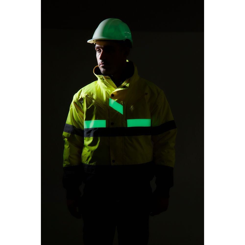 Capacete Endurance Glowtex: segurança e brilho no escuro Branco - 2