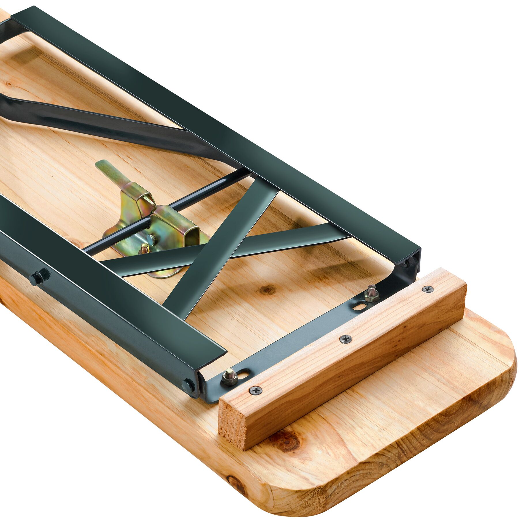 Ensemble de table et chaises de jardin style brasserie en acier 4 places pliable avec support pour parasol TECTAKE - 5