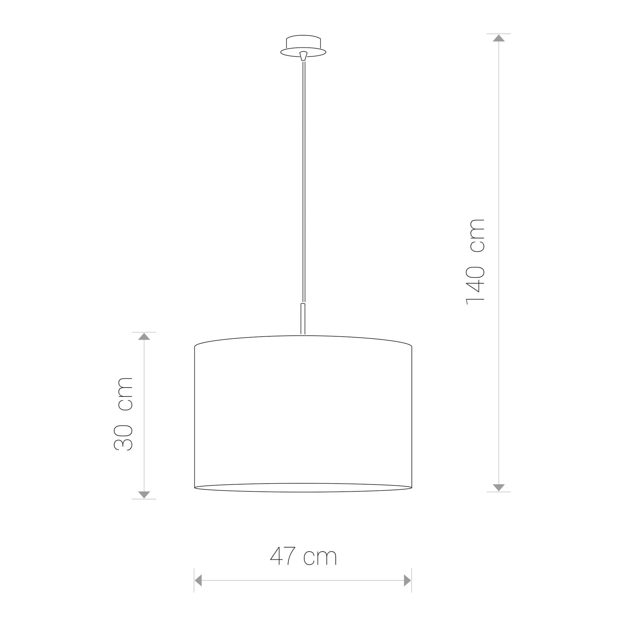 Lampa wisząca Alice czarno-złota 1xE27x60W wym: 130 x 46 x 46 cm tkanina Nowodvorski Lighting