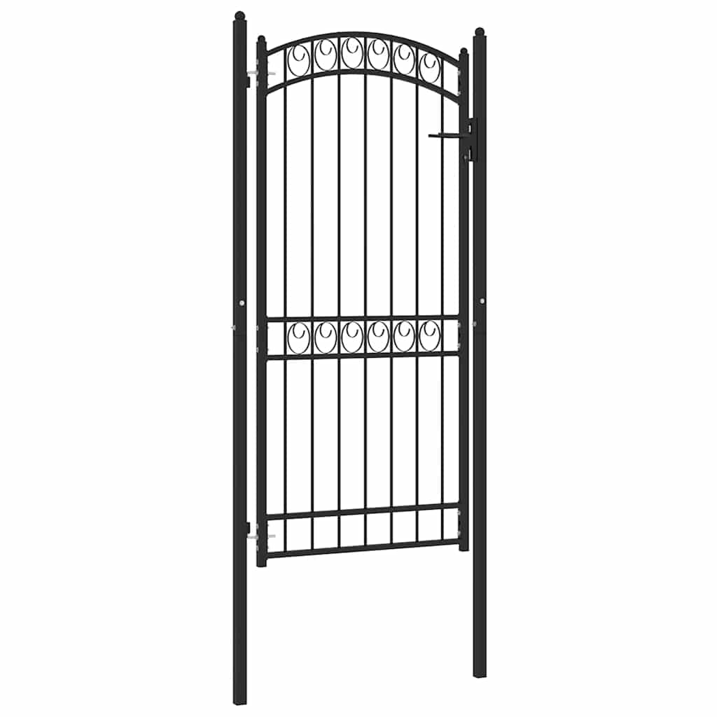 Vidaxl Puerta De Jardín Con Arco Superior Acero 100X200 Cm Negro , Leroy Merlin