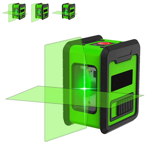 Livella laser a 2 linee ad alta precisione, livella laser autolivellante, strumenti di calibrazione per la posa di piastrelle, lavori edili, ecc.