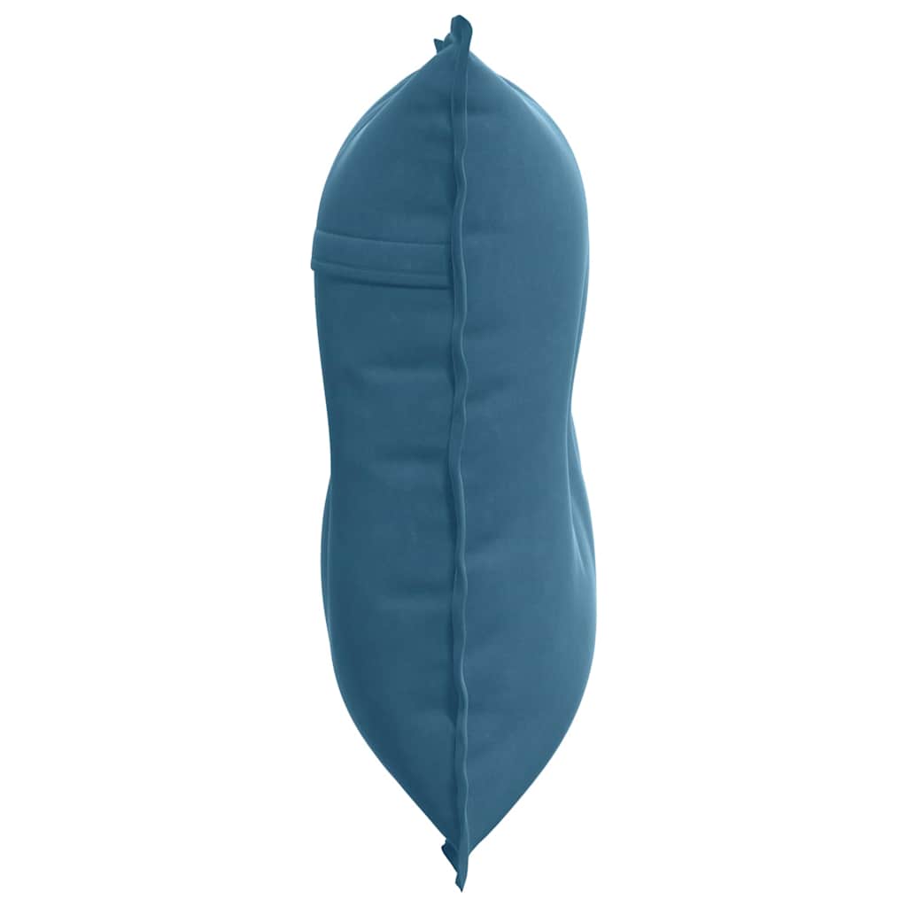 Coussin de Dos Bleu 80 x 50 cm Tissu en velours côtelé vidaXL - 6