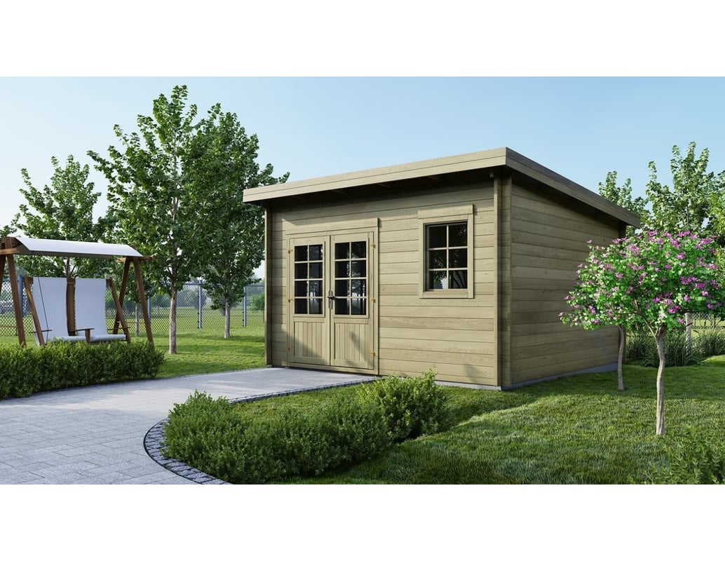 Domek ogrodowy ALTANKA 16 m2 - 4x4 m - 40 mm, drewniany, impregnowany, DOM716, 1szt.