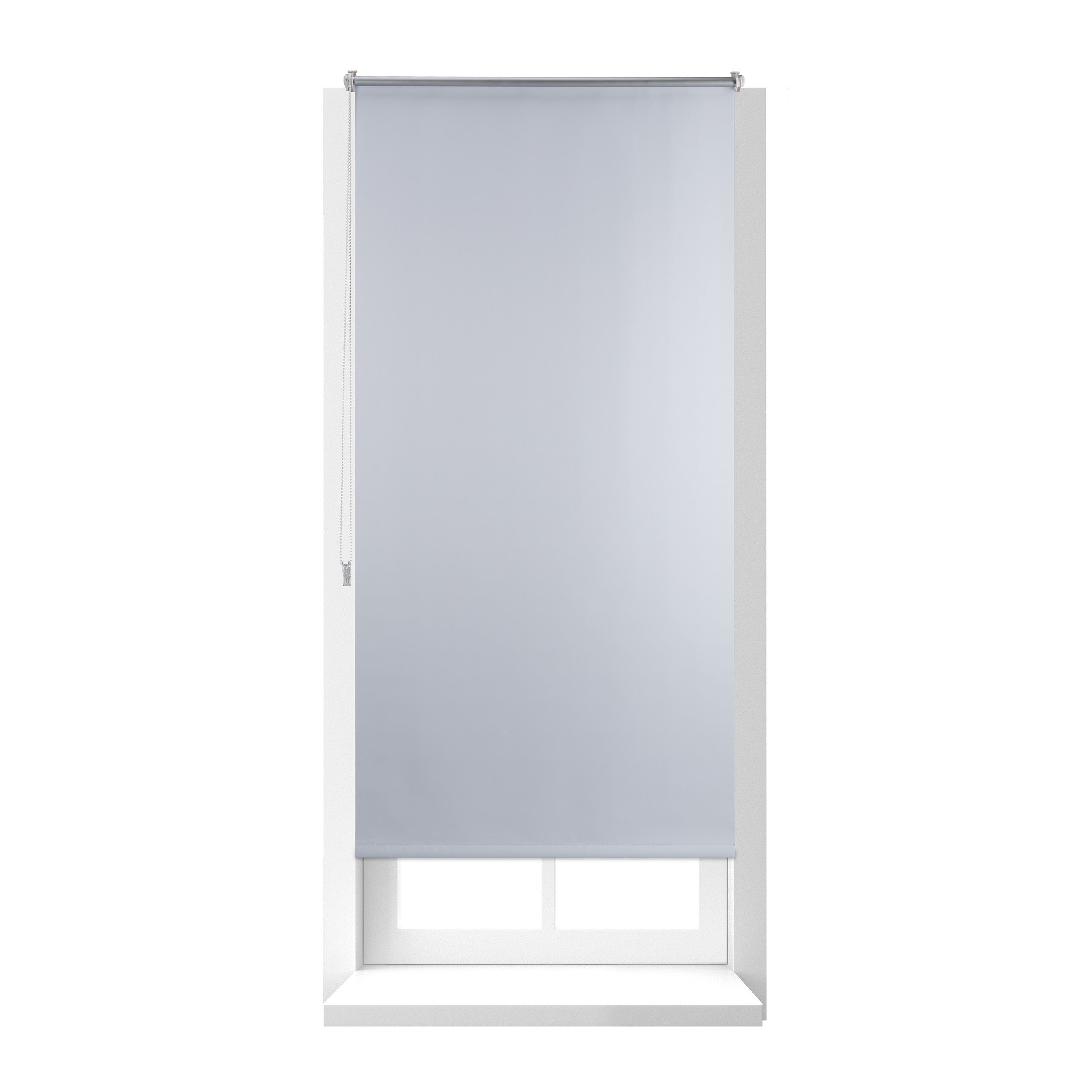 Relaxdays estor opaco enrollable sin taladrar, tela-aluminio, ancho tejido 76 cm, 80 x 160 cm, blanco