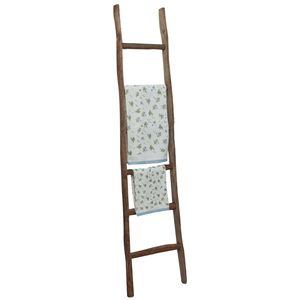 Échelle Porte-serviettes En Bois - 148 X 36 X 3 Cm - Déco Rustique Pour Salle De Bain, Chambre, Salon - Support Pour Serviettes, Couvertures, Vêtements - Style Naturel