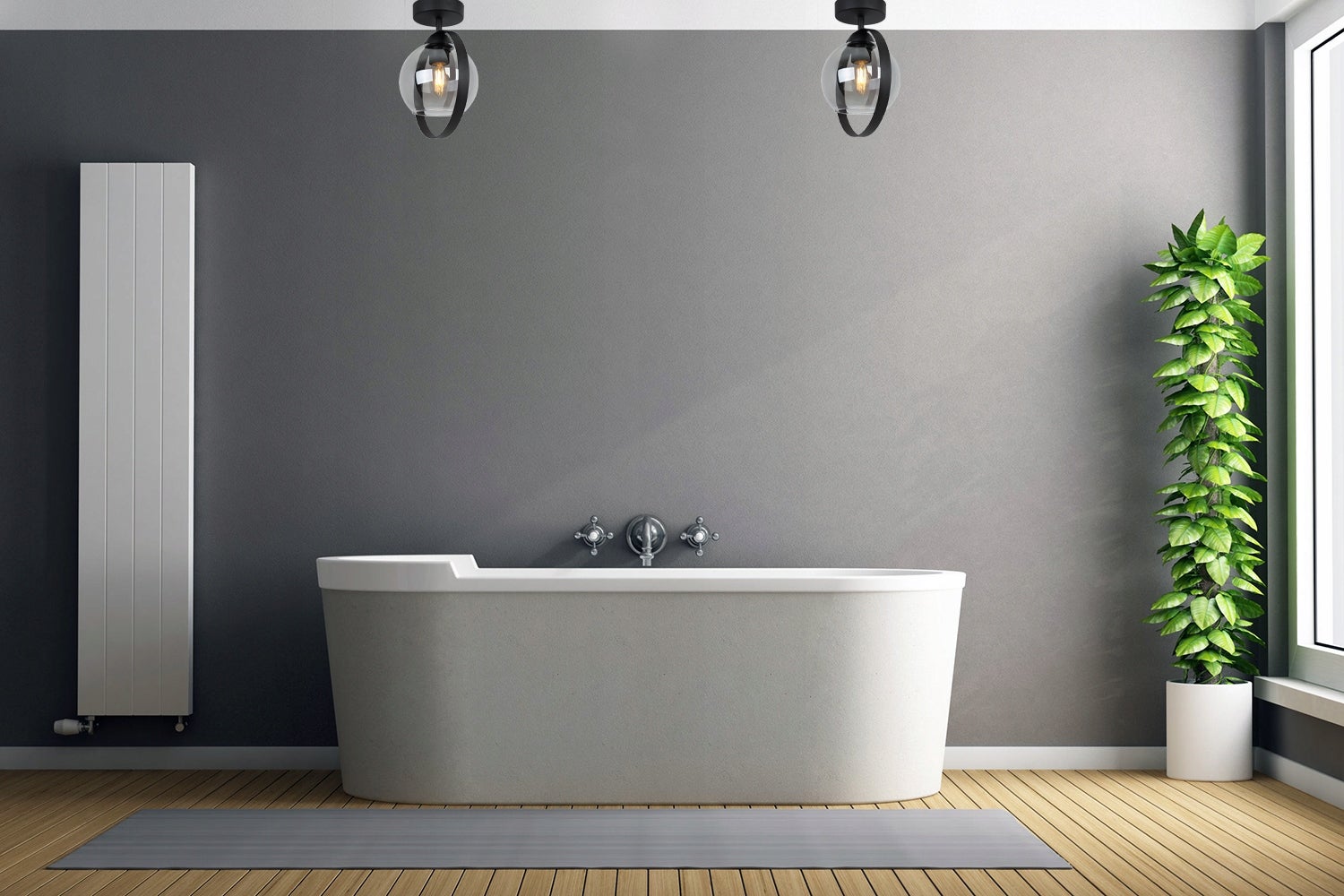 Lampa sufitowa wisząca Ring Haga modern 1xE27 abażur pierścień grafitowy Light Home LH - 2