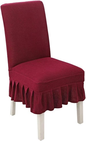 Housses De Chaise Pliantes 6 Pièces - Protège Dossier Et Siège - Polyester Extensible - Pour Salle à Manger, Bureau, Réception