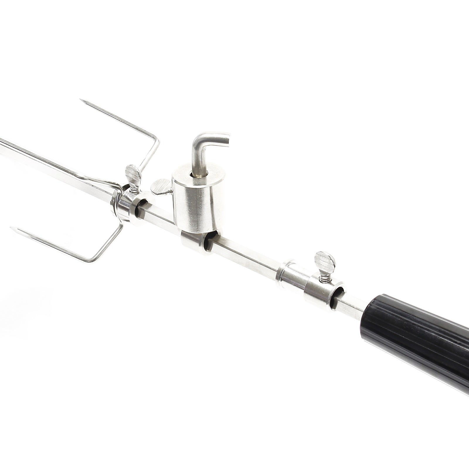 Wiltec Broche BBQ 110cm 230V Acier Fin 4x Fourches à Viande Masselotte - 4