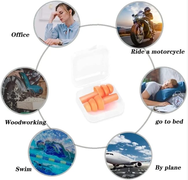 Tappi Orecchie Dormire 3m LuLyL 20 Paia Di Tappi Per Le Orecchie In Silicone Riutilizzabili Tappi Tappi Antirumore - Foto 5