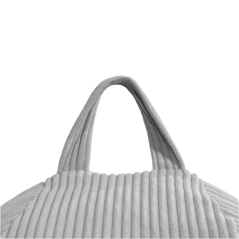 Pufe pêra bombazina BANANAIR 80 x 70 cm cinzento claro - 9