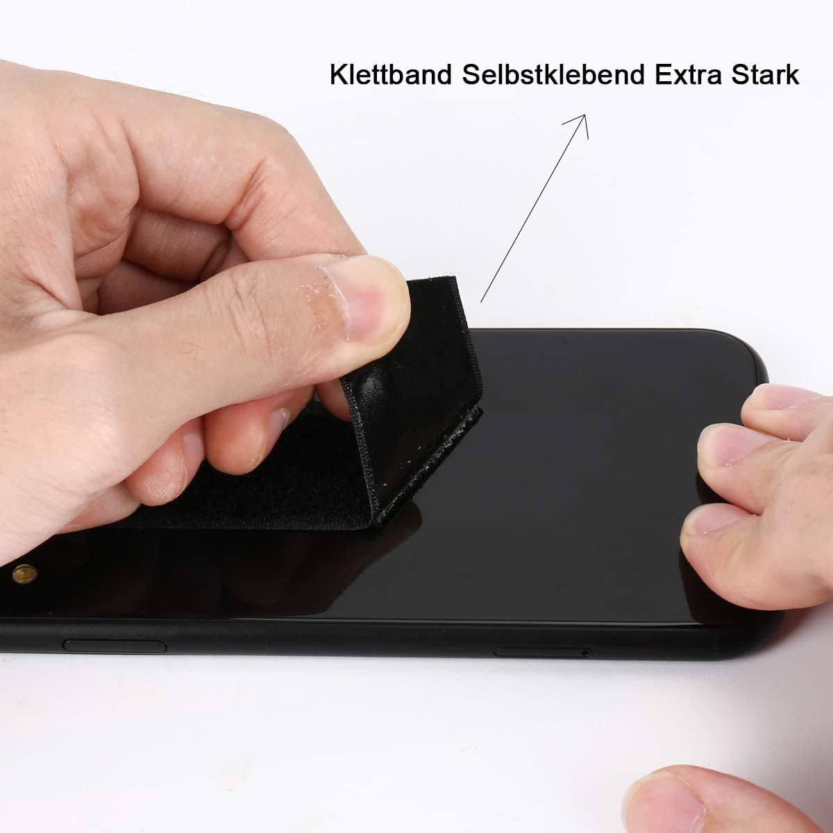 Lot de 20 30mmx10cm Bandes auto-adhésives extra fortes double face Rectangle Adhésif Double Face Noir Puissant Réutilisable - 4