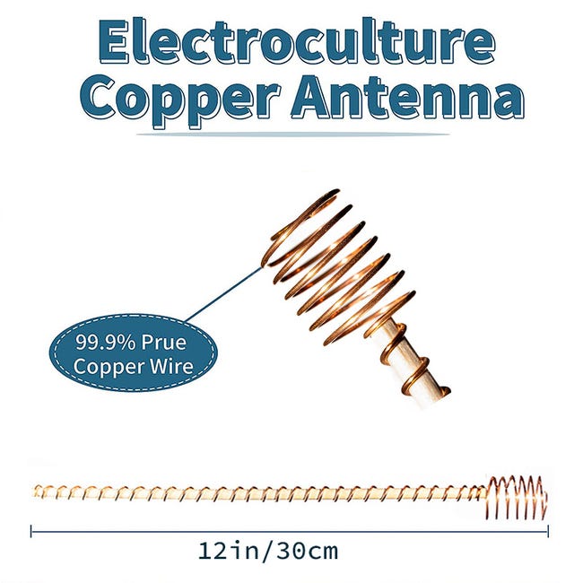 Antenna Da Giardinaggio In Rame Per Elettrocultura, Confezione Da 8 - Filo Puro, Picchetti Per Piante In Crescita 305 Cm 87788002 Antenna Da Giardinaggio In Rame Per Elettrocultura, Confezione Da 8 - Filo Puro, Picchetti Per Piante In Crescita 305 Cm 87788002