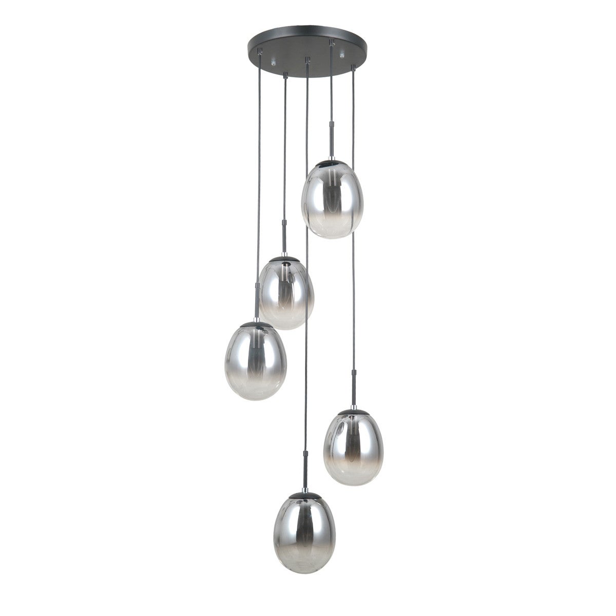 Lampa wisząca MEOLO czarna matowa 5 x E14 x 5W wym: 120 x 42 x 42 cm Italux