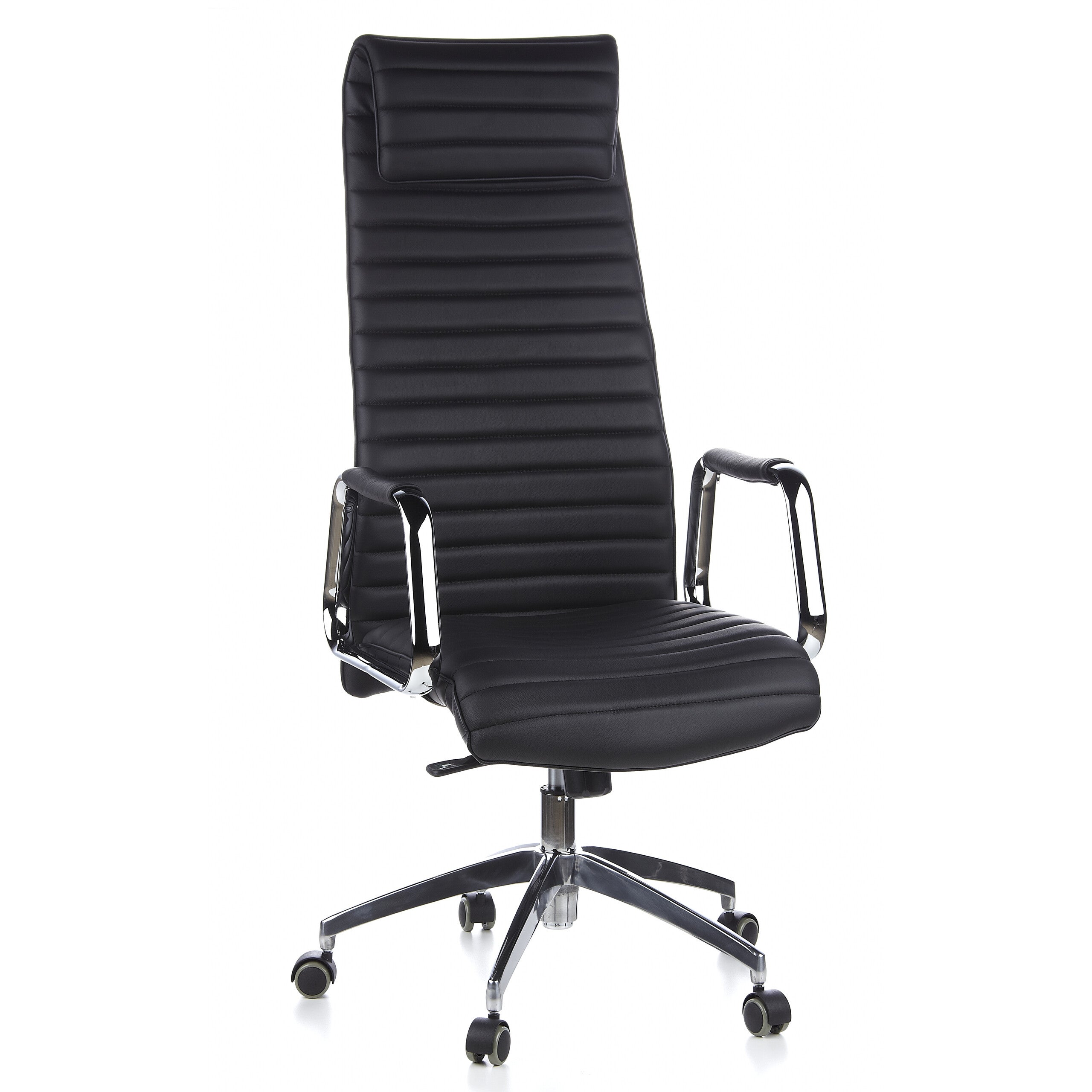 Krzesło biurowe / krzesło wykonawcze ASPERA 20 skóra nappa czarny hjh OFFICE
