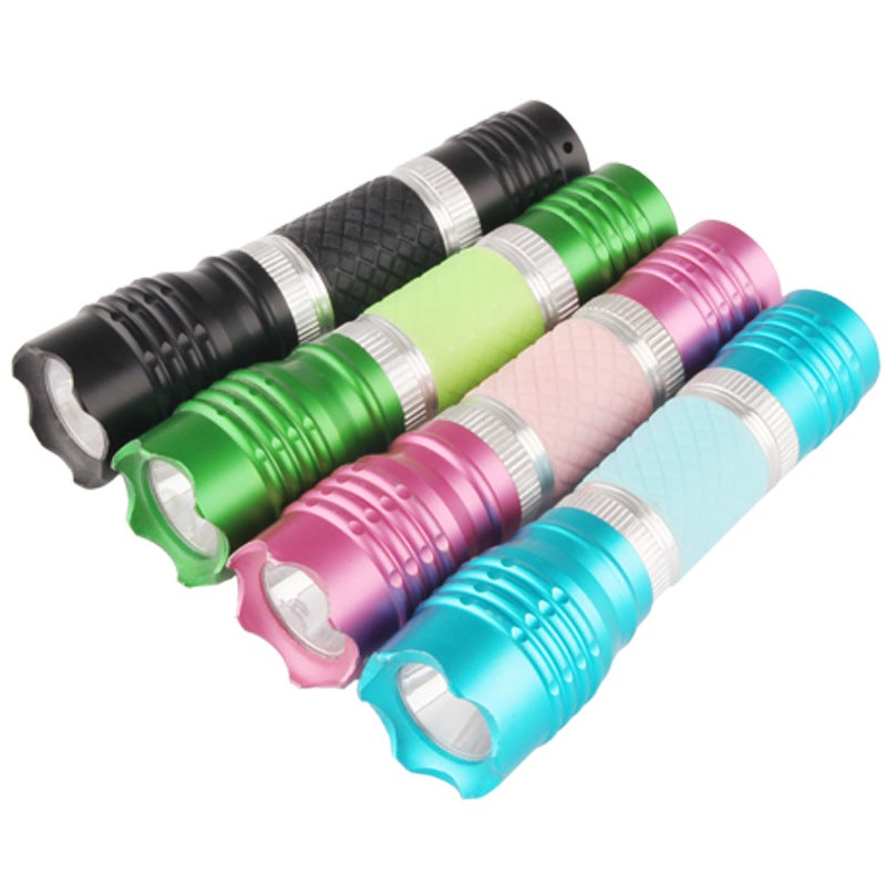 Mini Torce LED Per Bambini, Set Da 5 Colori Con 9 LED E 15 Batterie Incluse, Impermeabili E Portatili Per Campeggio Ed Emergenze