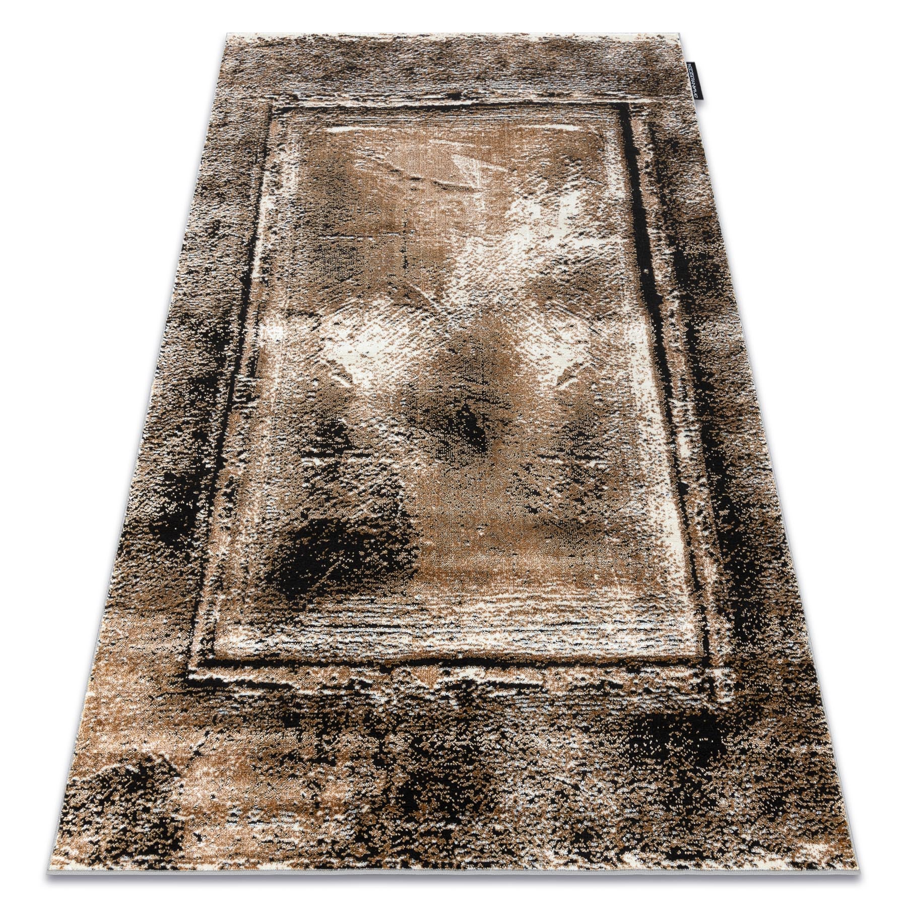 Grand Tapis De Luxe 160x230cm – Gris/Jaune, Design Moderne, Doux, Polypropylène (neuf)