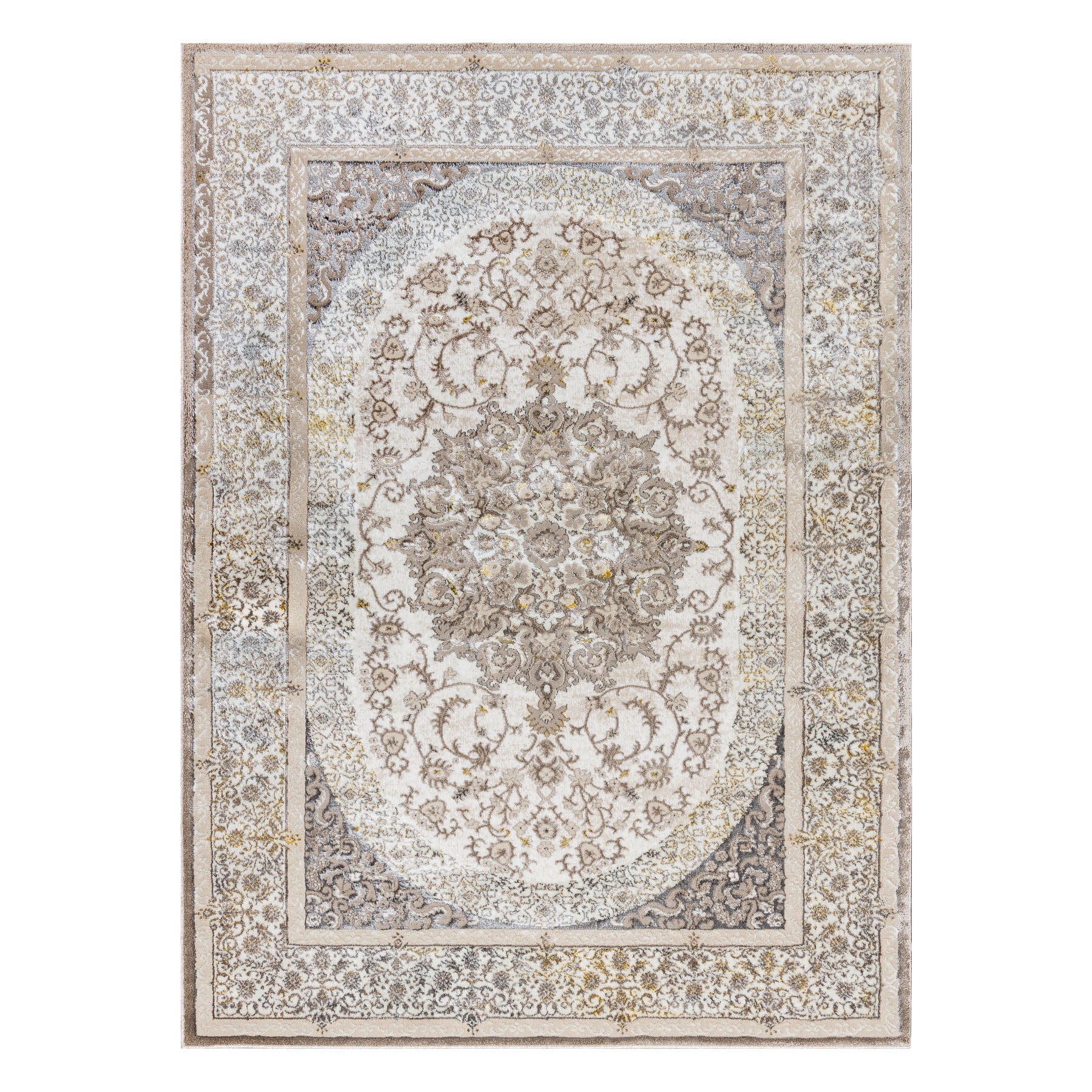 Tapis BLISS Z204AZ128 crème / beige - Cadre, ornement, moderne, structurel 140x190 cm - 4