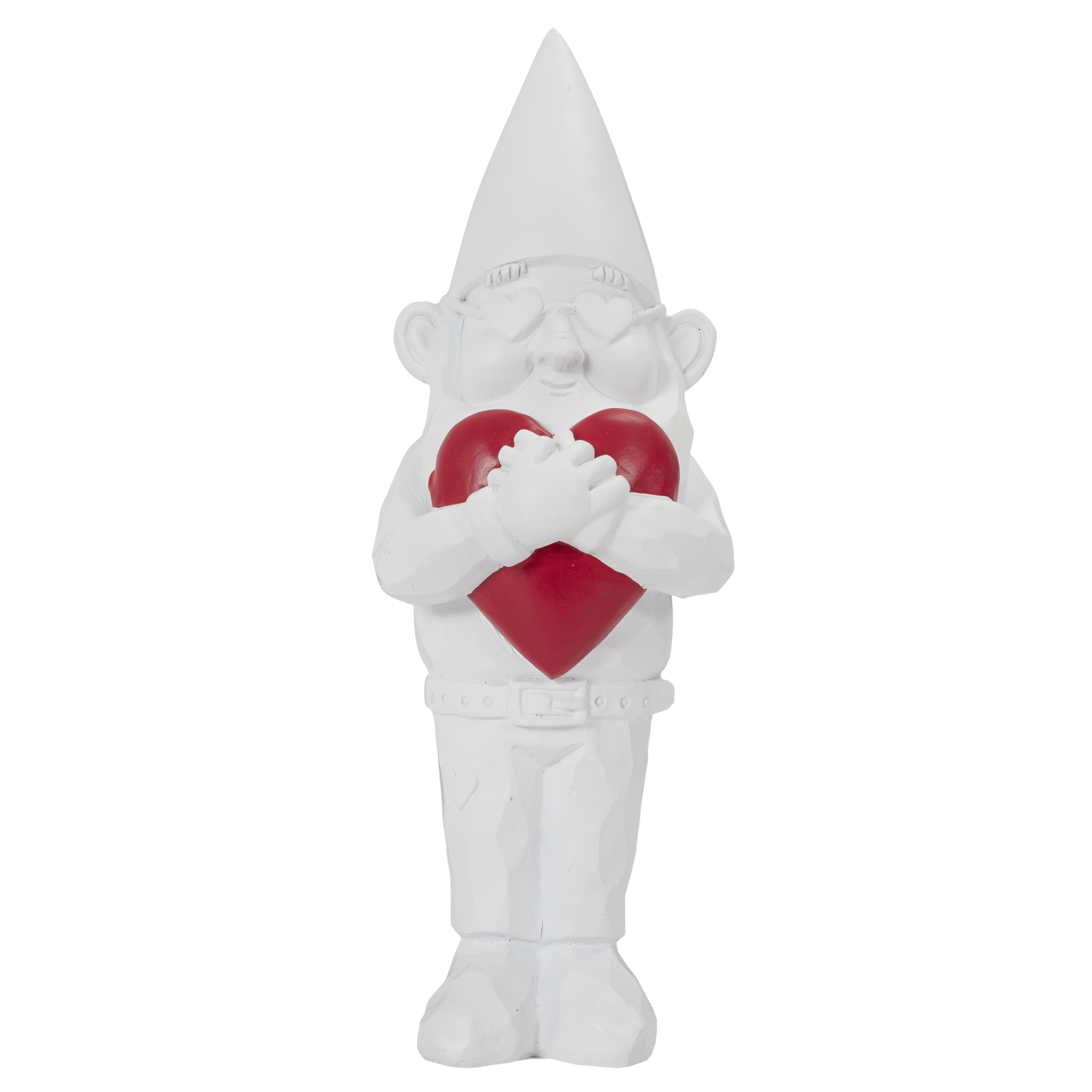 Statue - Home Deco Factory - Nano Love - Romantique - Blanc Et Rouge - 2