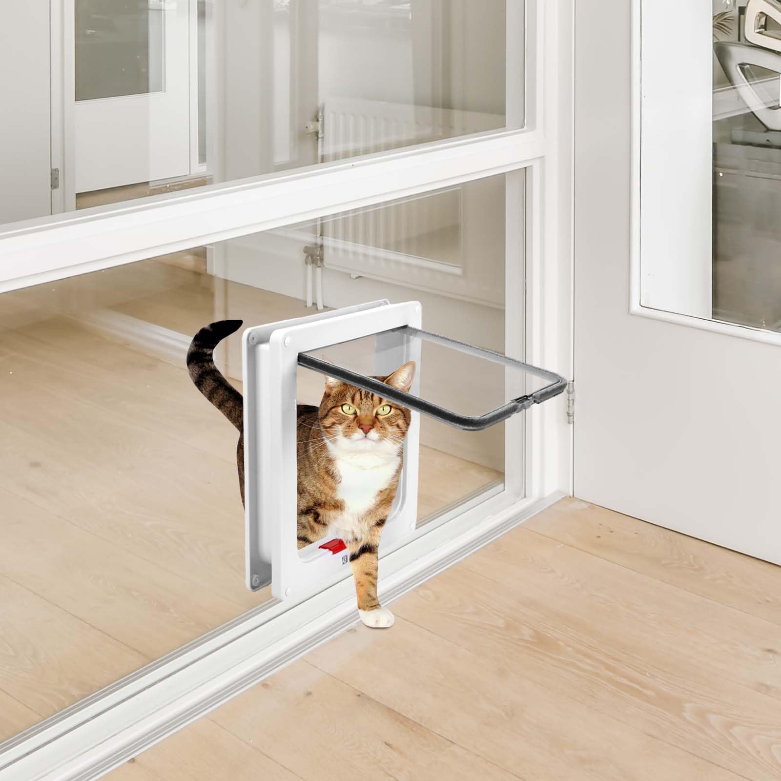 Gatera XL con bloqueo de 4 vías, 28×25×5.5cm para gatos y perros pequeños <75cm de circunferencia, fácil de instalar y usar - 5