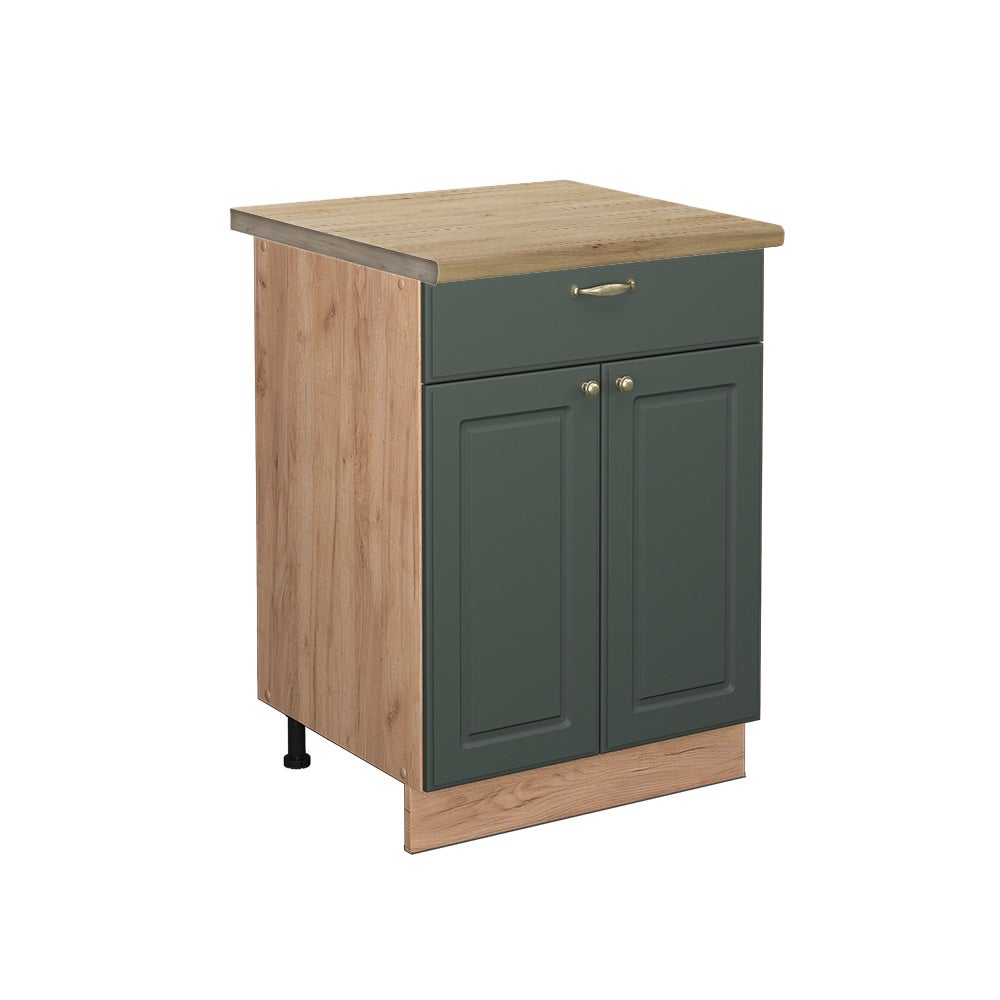 Vicco Szafka dolna do kuchni Fame-Line, Green Gold Country, 60 cm z szufladą, BP Dąb