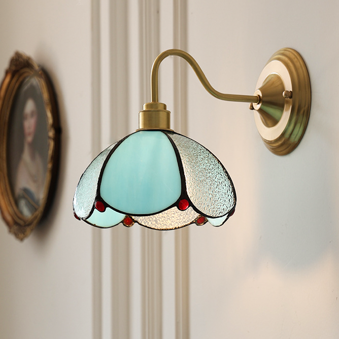 Phansthy Vintage Style Appliques Murales Abat-Jour En Verre Clair