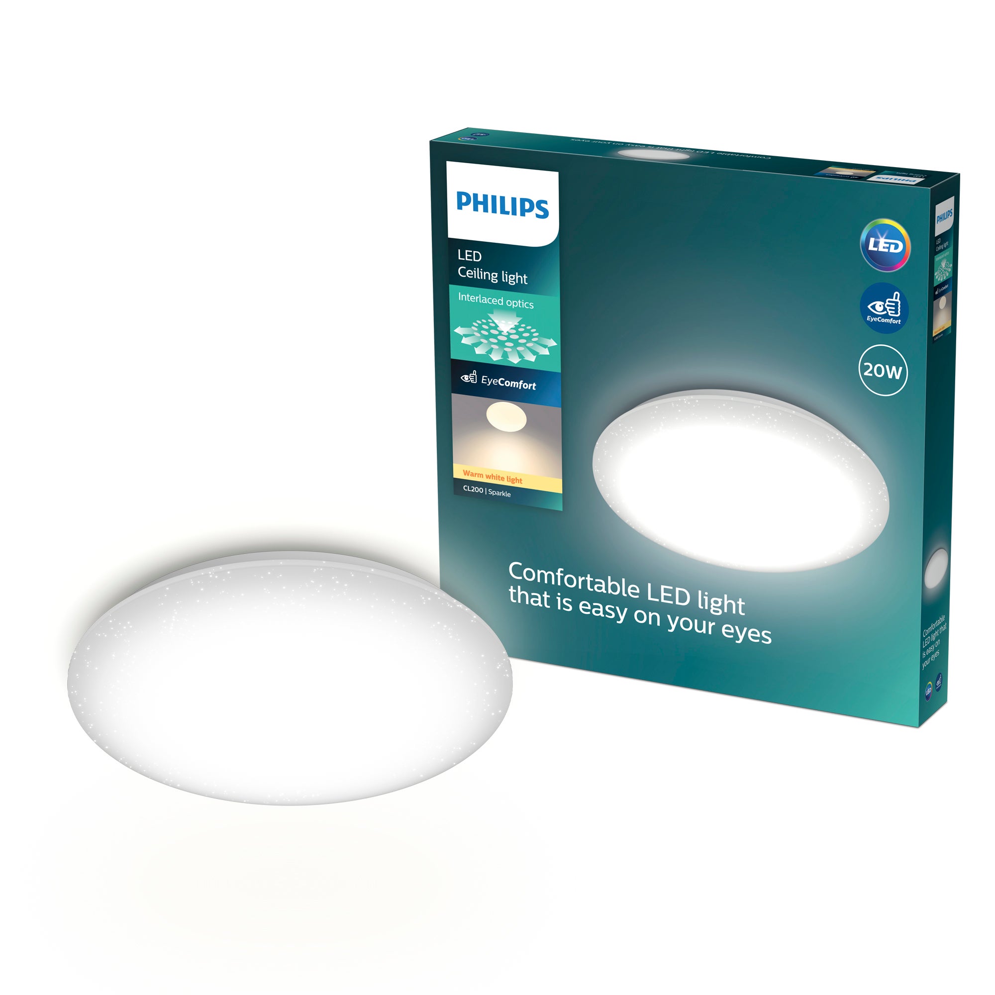 Plafon Philips Lampa Sufitowa 20W 2000lm 2700K z Efektem Gwiazd Moire CL200