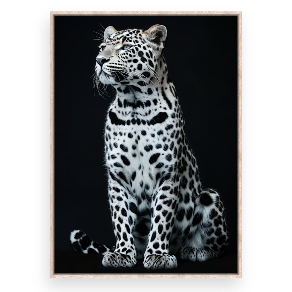 Toile encadrée Léopard majestueux / 100x140cm / Cadre Effet naturel / Fabriqué en France / Toile murale / DADA ART - 3