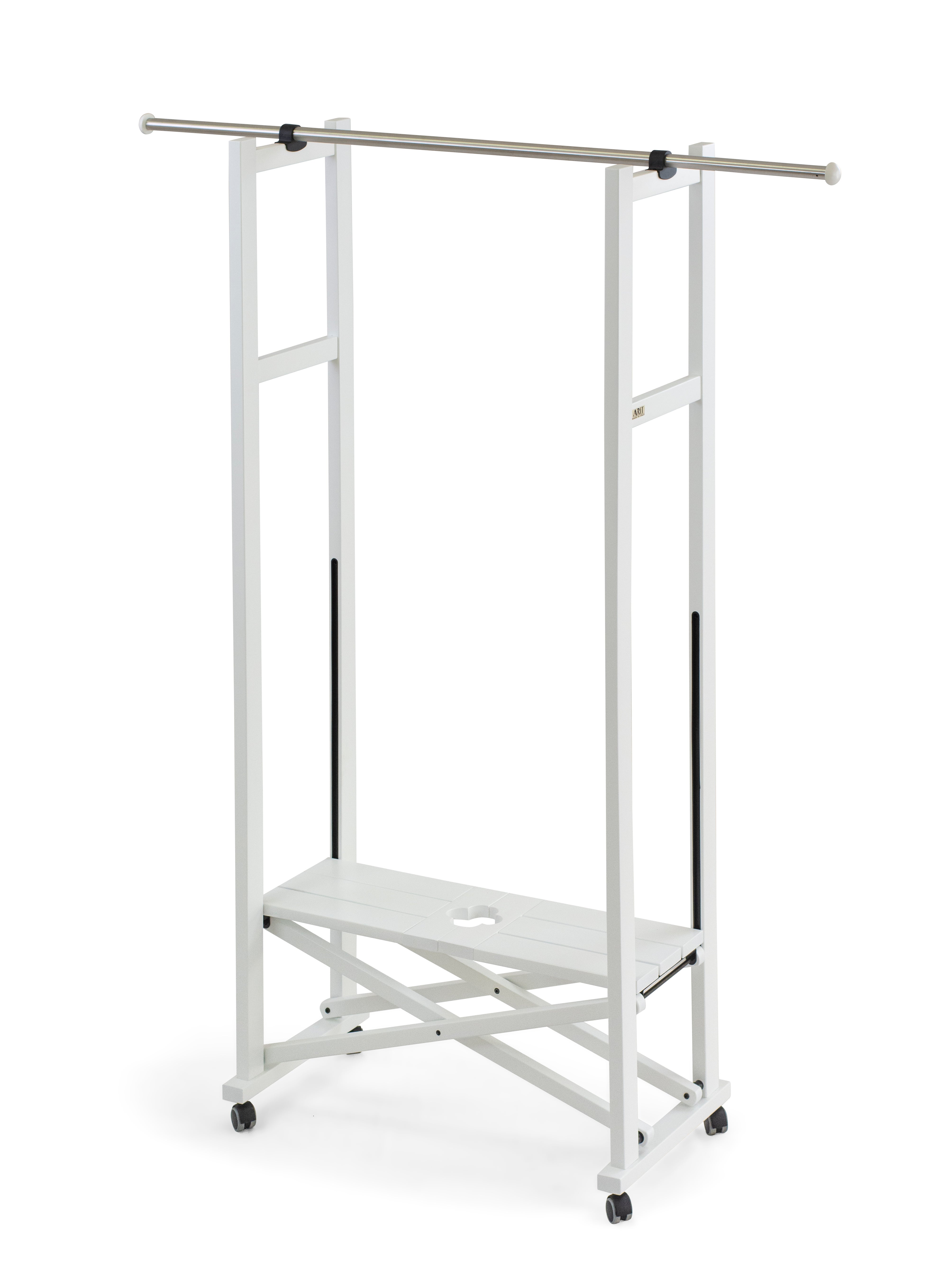ARIT - Appendiabiti ELIOS, Asta allungabile da 78 a 140 cm, ripiano ...