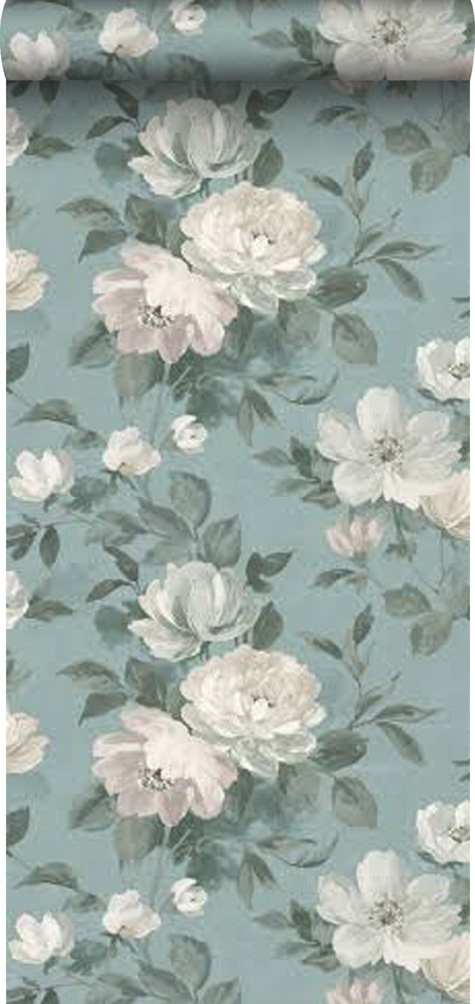 Tapeta kwiaty niebieskim - 53 cm x 10.05 m - BORASTAPETER