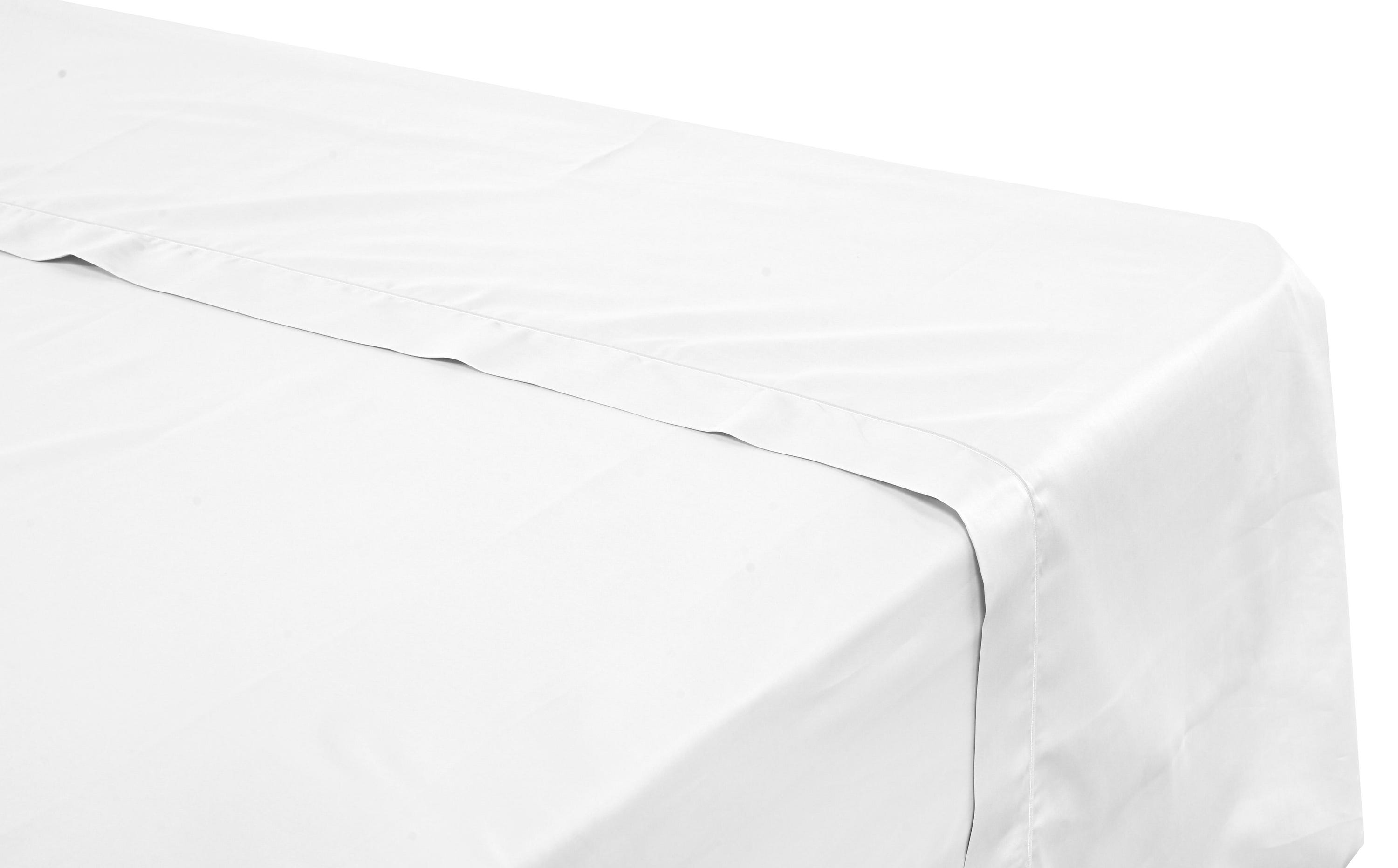Drap de dessus Bordón INSPIRE en coton 300 fils blanc pour lit de 90 cm - 9