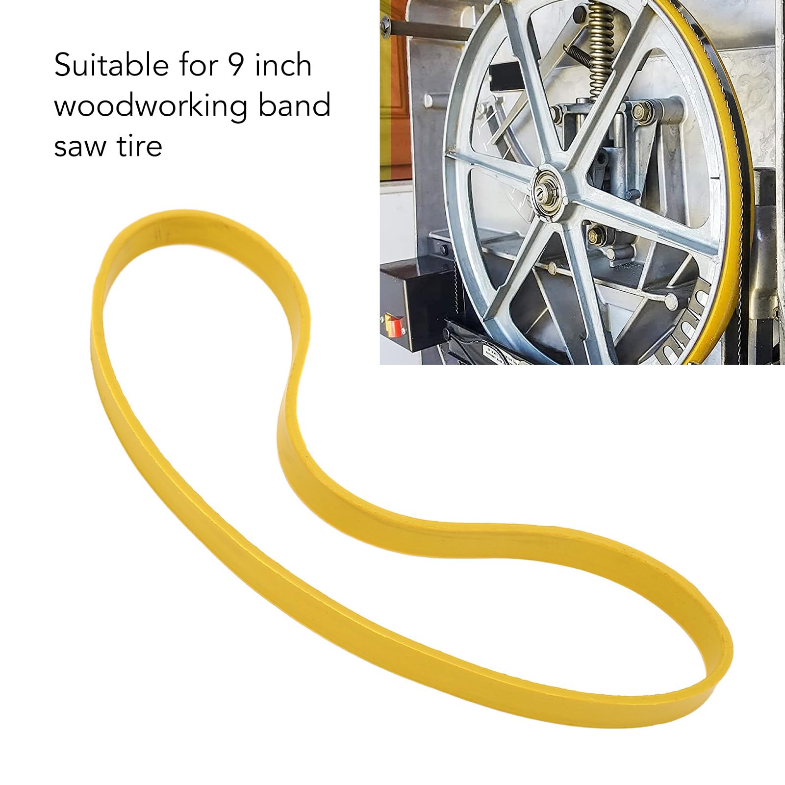 2 Pneus De Rechange Pour Scie à Ruban 8 Pouces - Caoutchouc Antidérapant, Épaisseur 3.17 Mm | Améliore Le Guidage De La Lame