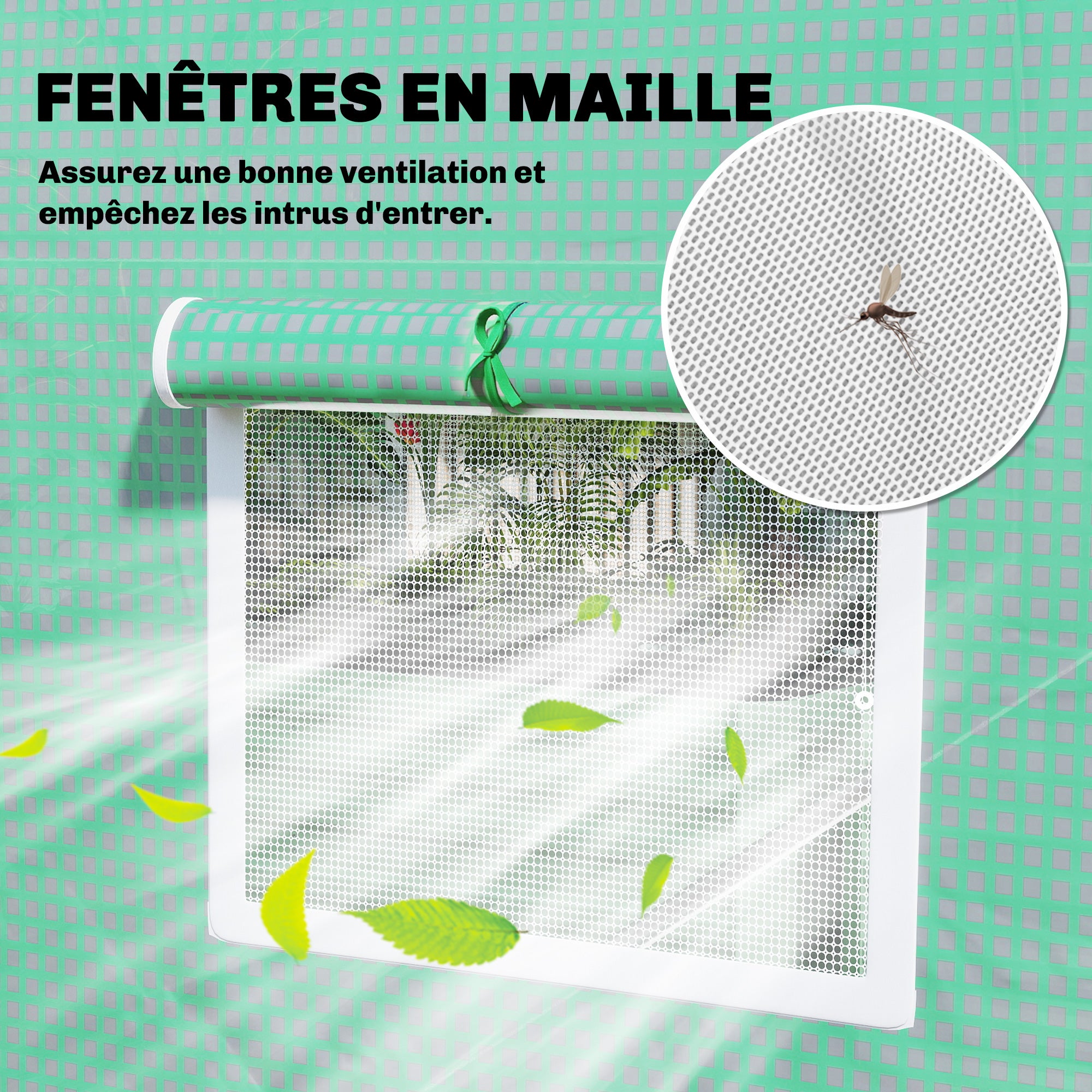Serre tunnel de jardin PE Outsunny - 5