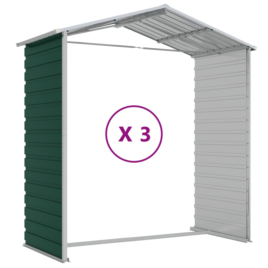 Maison Exclusive - Abri de jardin vert 191x300x198 cm acier galvanisé - 9