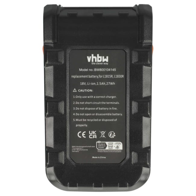 Vhbw 1x Batterie compatible avec AEG BS 18C, BMS 18C, BEX18-125 LI-402C Vhbw 1x Batterie compatible avec AEG BS 18C, BMS 18C, BEX18-125 LI-402C