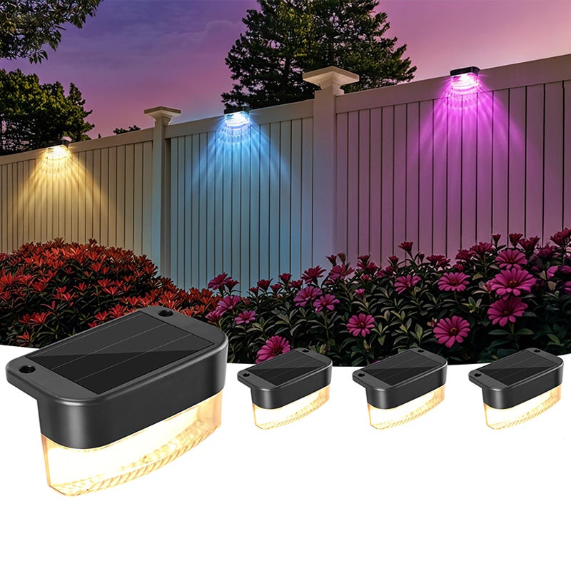 Zestaw 4 lamp solarnych LED do ogrodu i basenu, oświetlenie zewnętrzne, idealne do ogrodów i basenów