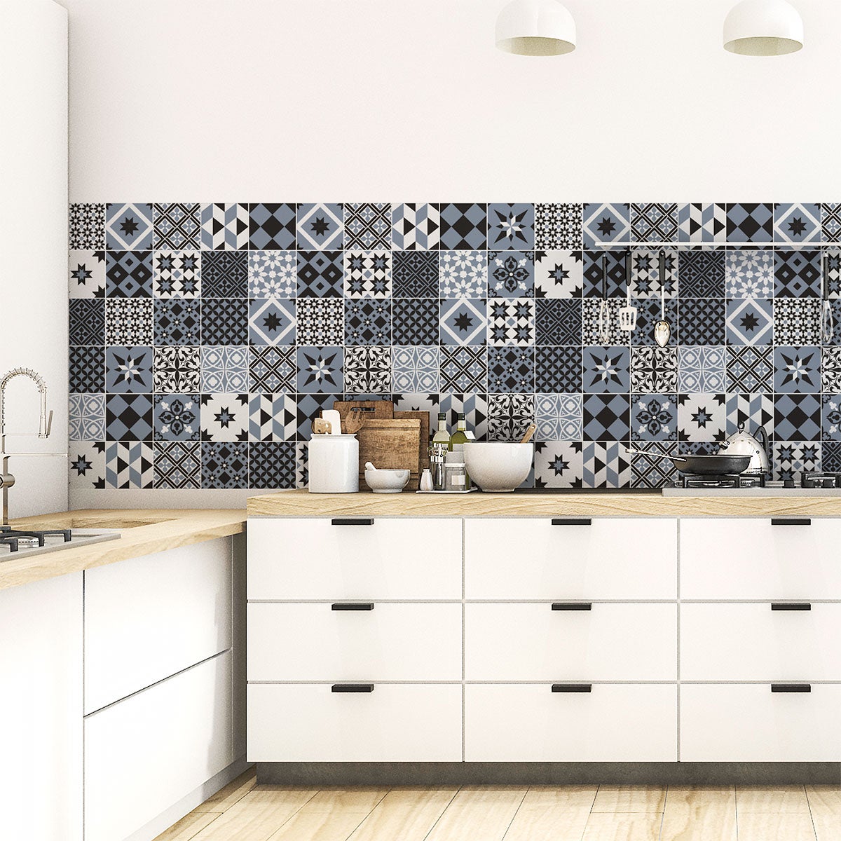 60 vinilo baldosas azulejos martins - adhesivo de pared - revestimiento sticker mural decorativo - 60stickers20x20cm
