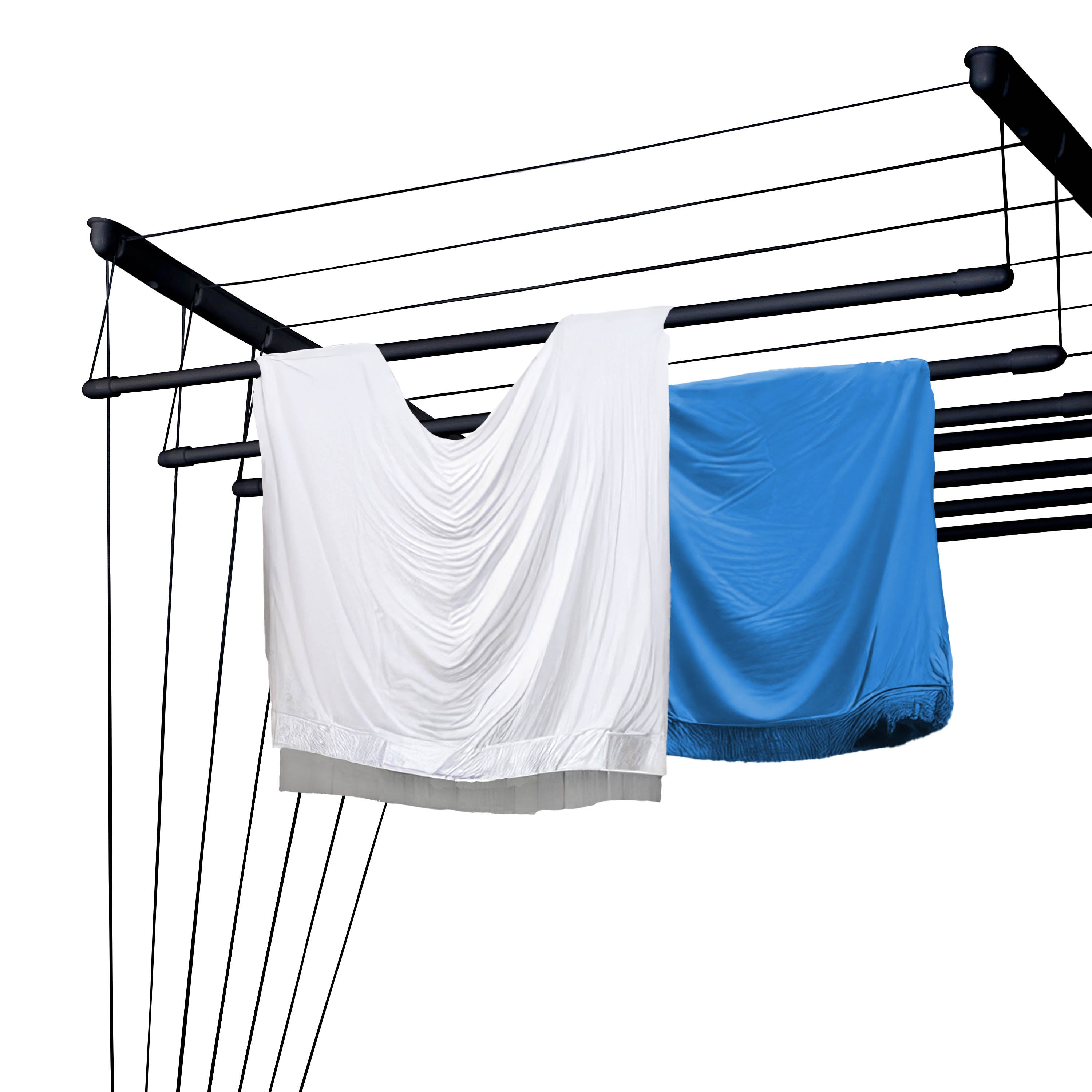 Suszarka Sufitowa 7 Prętów 190 CM Sepio Czarna