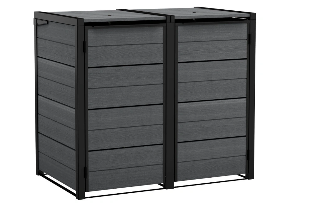 Zabudowa na kosze na Ĺ›mieci Hide Away Grey 2 x240L Keter